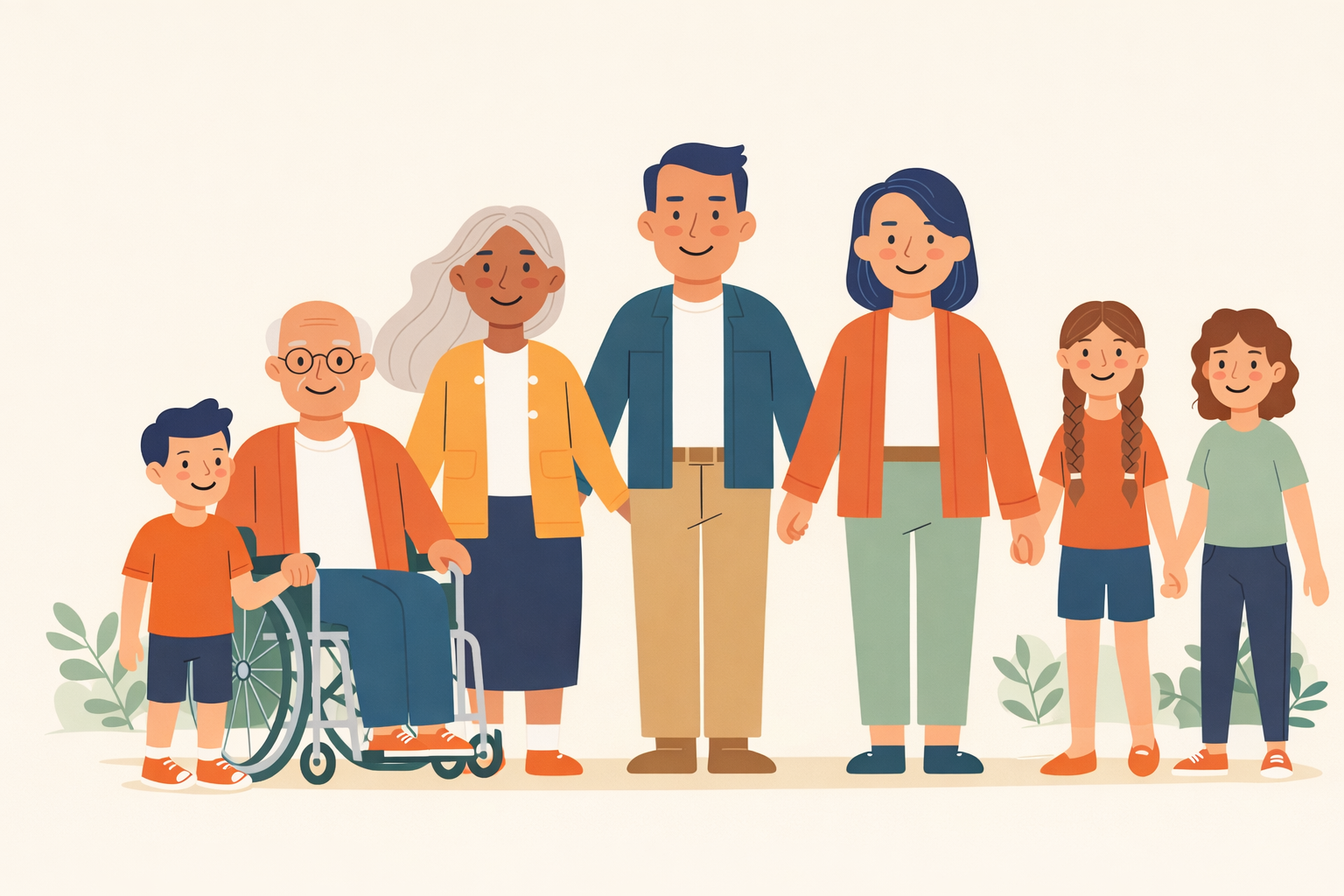 A big multigenerational family together